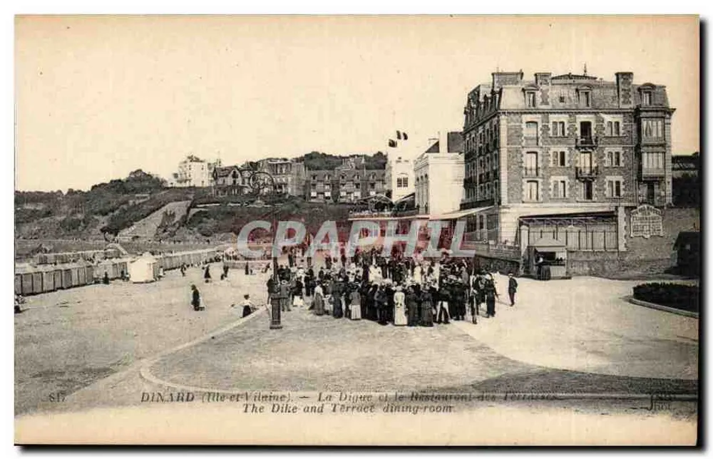 Dinard (Île-et-Vilaine) — Die Digue und das Restaurant des Terrasses — J. Jost - Vorderseite