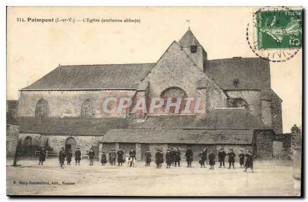 Paimpont (L.-et-V.) — Die Kirche (ehemalige Abtei) — E. Mary-Roussellière, Verlag, Rennes - Vorderseite