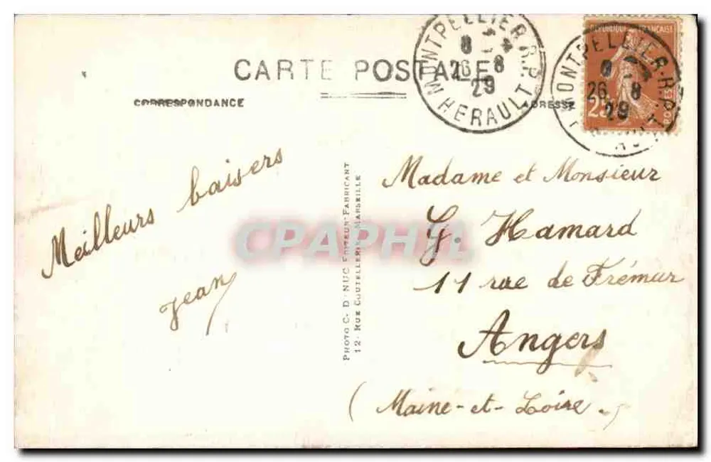 Montpellier — Städtisches Theater — Foto C. D. NIC, Montpellier, n°37 - Rückseite