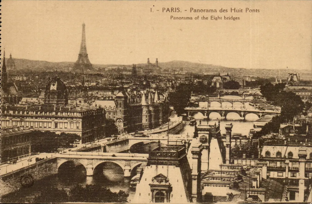Paris - Panorama der Acht Brücken — Verlag unbekannt, Seriennummer nicht sichtbar - Vorderseite