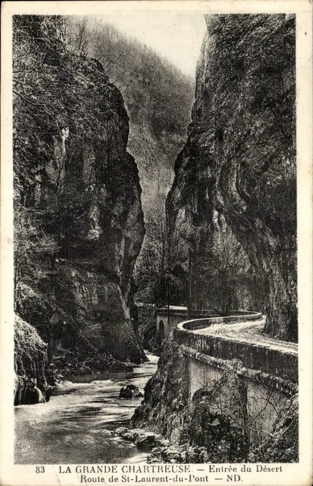 Die Grande Chartreuse — Eingang in den Wüsten — Route de St-Laurent-du-Pont — ND - Vorderseite