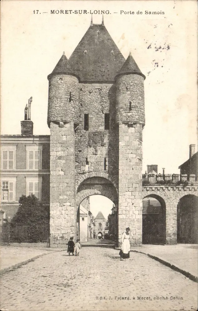 Moret-sur-Loing — Porta de Samois — J. Fejard, em Moret, cliché Cofuin - Frente