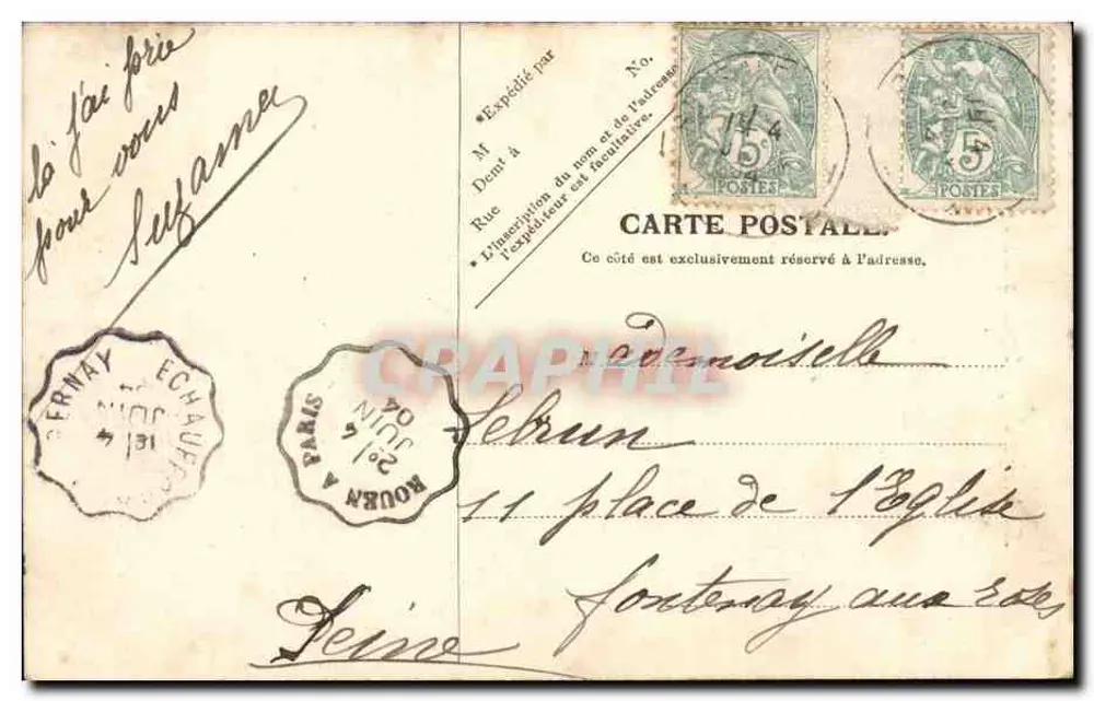 Die Jungfrau von N. D. de la Délibrande — Kathedrale von Paris — V. P. Paris - Rückseite