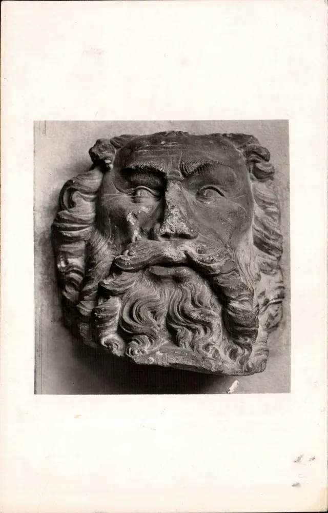 Gesicht eines bärtigen Mannes, 15. Jh. - Stein — Musée de Poitiers — Éditions Plessis - Vorderseite