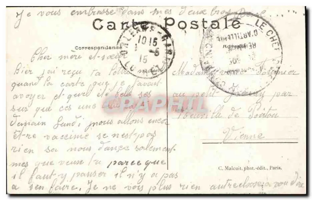 Igreja de São Vicente — Orléans — C.M. - Verso