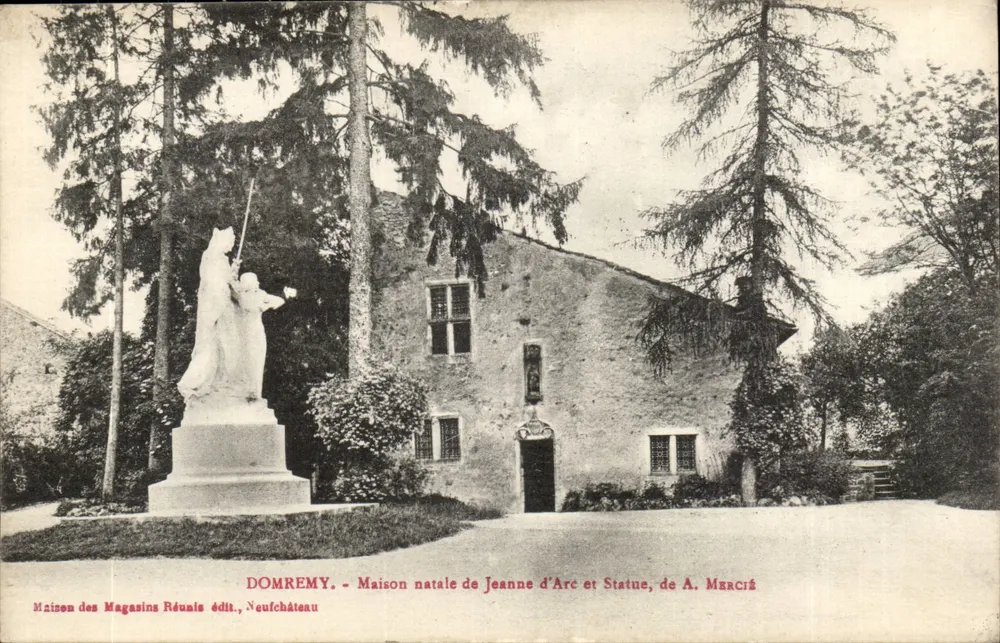 Domremy - Geburtsort von Jeanne d'Arc und Statue, von A. Mercié - Vorderseite