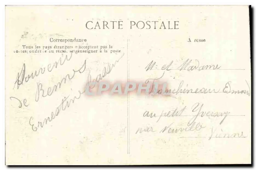 Rennes — O Palácio de Justiça — A.G. — A Bretanha 29 - Verso