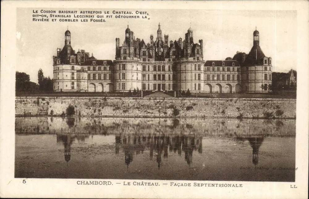 Chambord — Das Schloss — Nordfassade — Bazin, Schloss Chambord - Vorderseite
