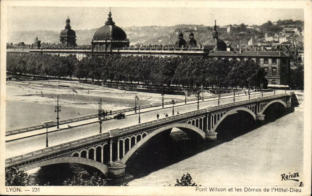 Lyon — Brücke Wilson und die Dächer des Hôtel-Dieu — Reivax, Nr. 231 - Vorderseite