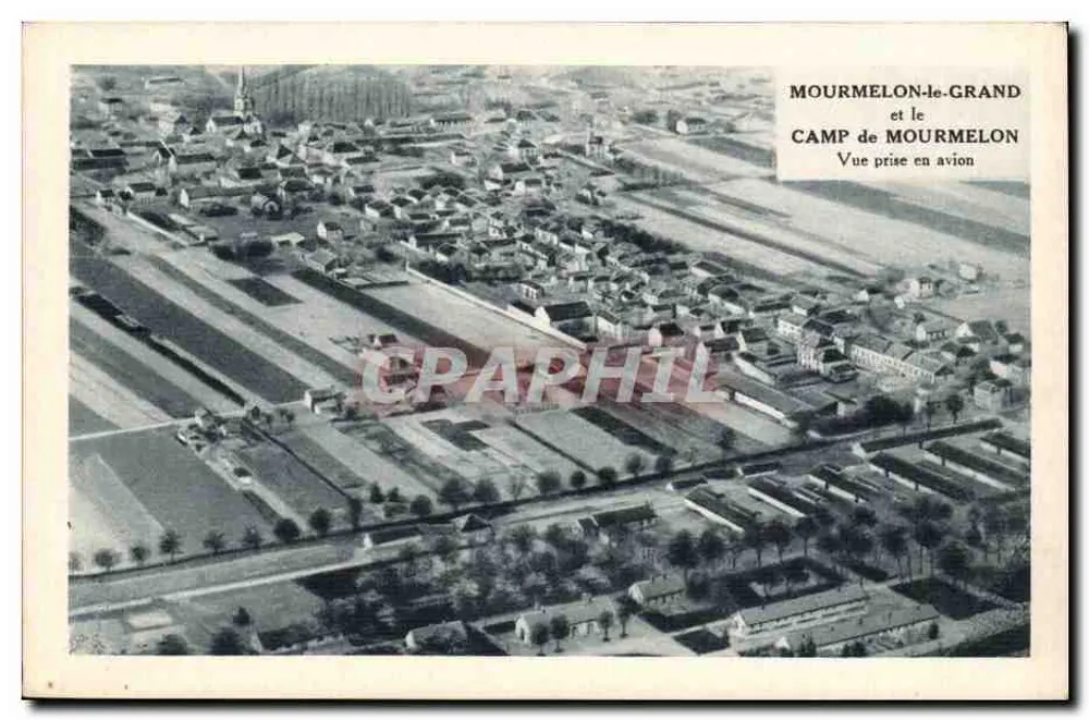 Mourmelon-le-Grand und das Camp de Mourmelon — Luftaufnahme — Militärbibliothek Guérin - Vorderseite