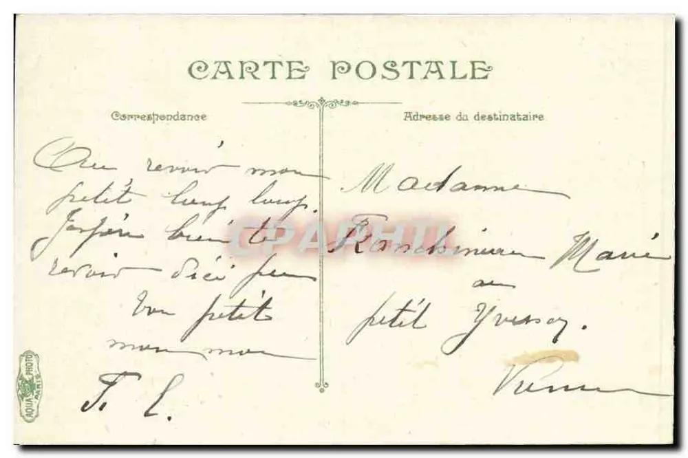 Praça Clichy — Paris — editor J. V. L. n°2126 - Verso