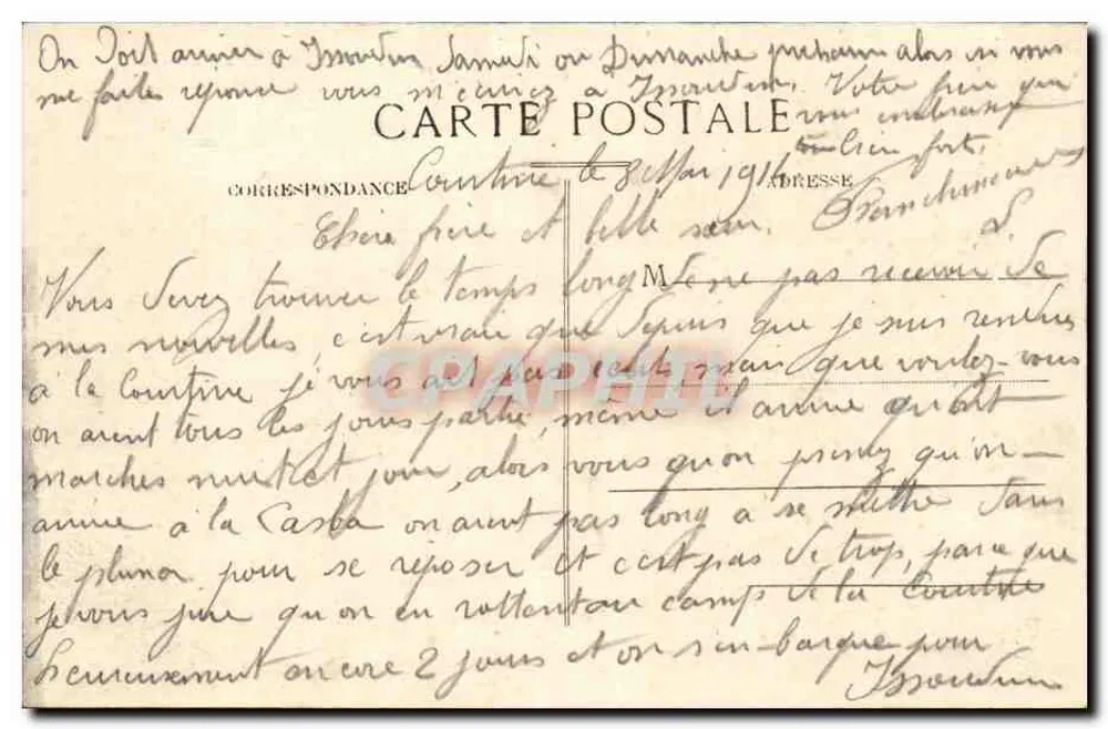 La Courtine — Artillerie-Kaserne — Verlag Momiron, Bazar de la Ménagère - Rückseite
