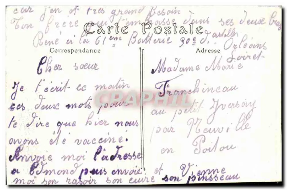 Orléans — Die Place du Martroi und die Rue de la République — ND. Fot. n°85 - Rückseite