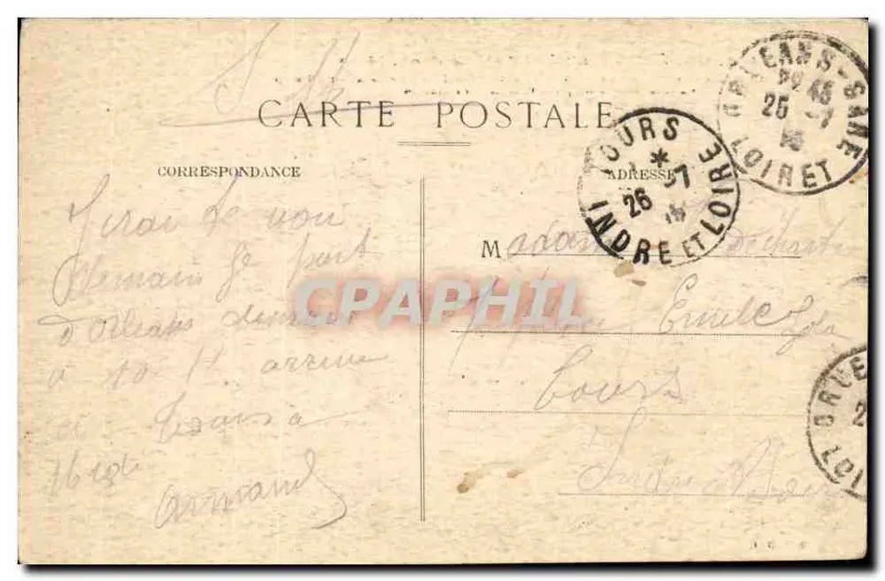 Orléans — L'Hôtel de Ville (Mon. hist.) — Ed. R.C. n°443 - Verso
