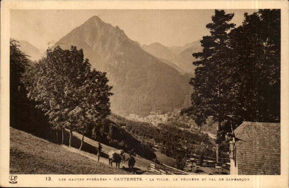 As Altas Pirineus - Cauterets - A cidade, o Péguère e Val de Cammasque — Éditions L.F. Wagner, n°13 - Frente