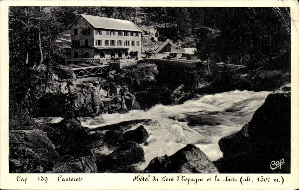 Hotel du Lont d'Espagne und der Wasserfall (Höhe 1500 m.) — Canterets — Cap 189 - Vorderseite
