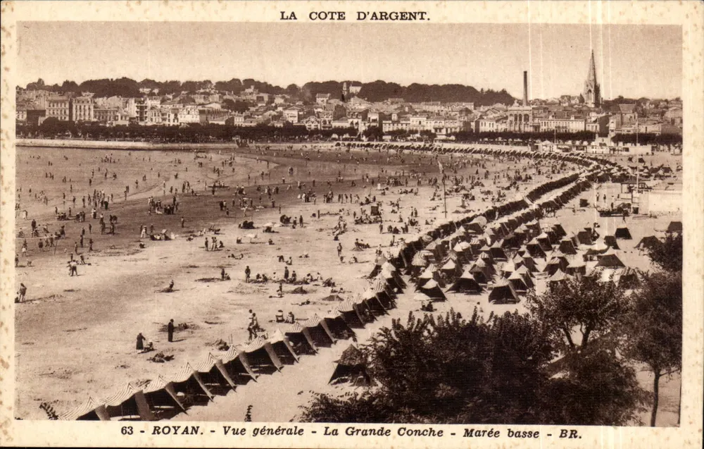 Royan - La Côte d'Argent - Algemene uitzicht - La Grande Conche - Laag water - BR. - Voorkant