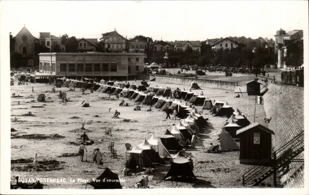 Royan-Pontaillac. A Praia, Vista Geral — Edições M. BerAUD, Bordeaux - Frente