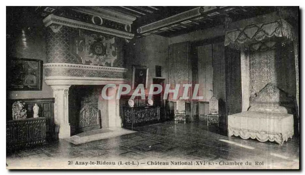 Azay-le-Rideau (Indre-et-Loire) — National Castle (16. Jahrhundert) — Königszimmer - Vorderseite
