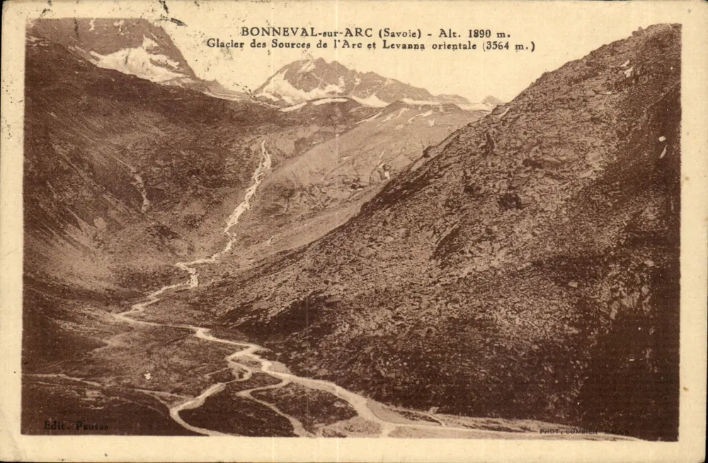 Bonneval-sur-Arc (Savoie) — Glacier der Quellen des Arc und Levanna orientale (3564 m.) — Edit. Pautao - Vorderseite
