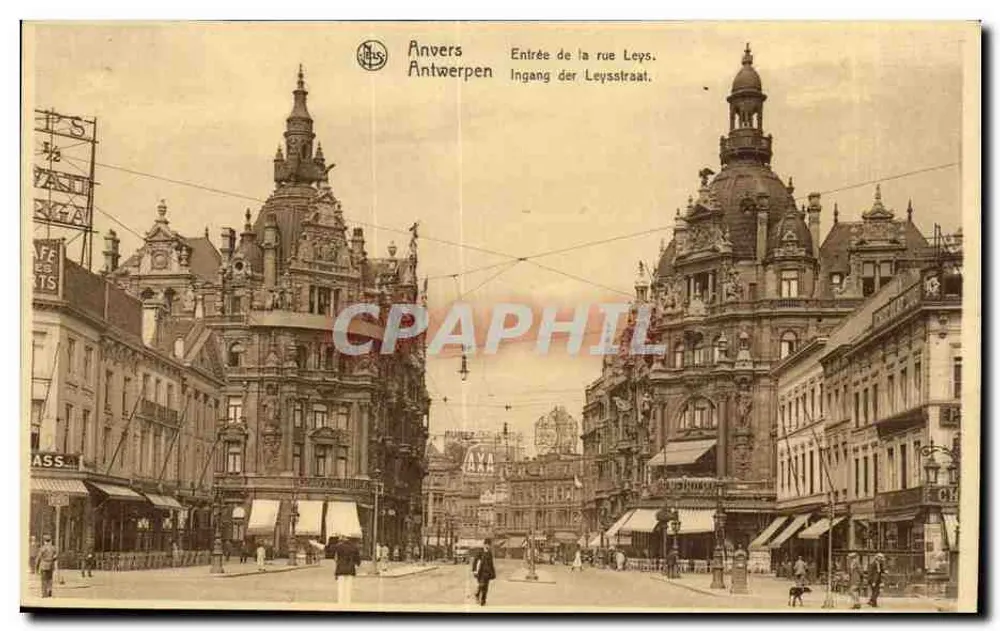 Antwerpen — Eingang zur Leysstraße — Verlag Thill, Brüssel - Vorderseite