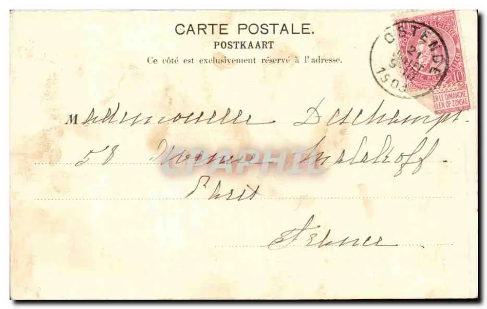 Kleiner Beguinenhof N. D. Gand — Allgemeiner Blick — Verleger G. Van de Putte, Alost, n° 5 - Rückseite