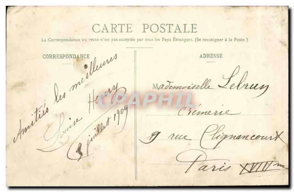 Sées (Orne) - O Hotel de Ville — Coleção E. Pasquis, fotógrafo editor, em Laigle (Orne), n° 2070 - Verso