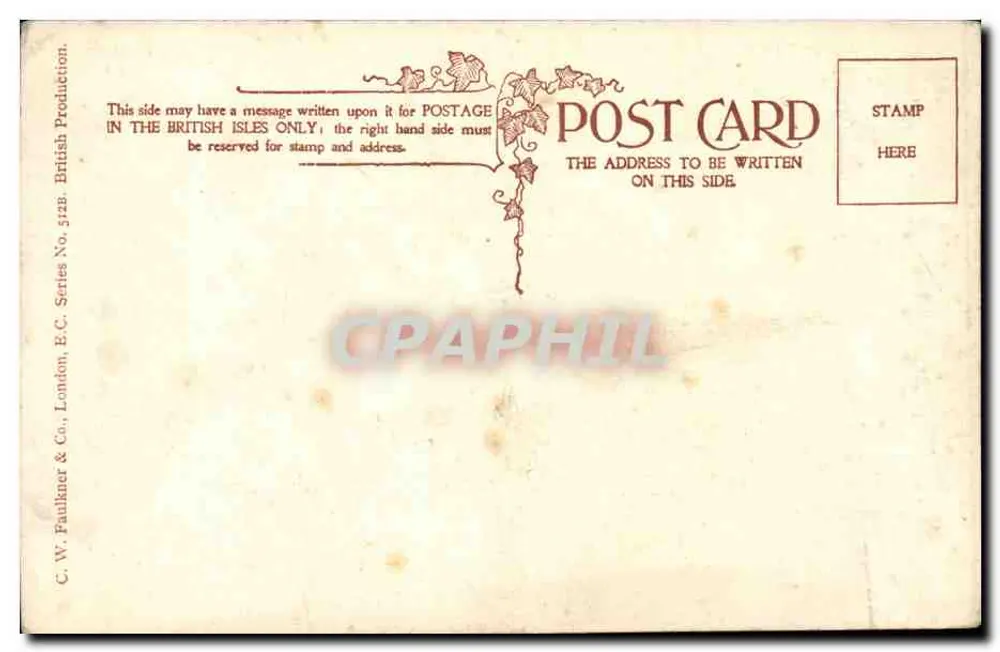 Paisagem com riacho e ovelhas — perto de Trefriw, N. Wales — C. W. Faulkner & Co., Londres - Verso