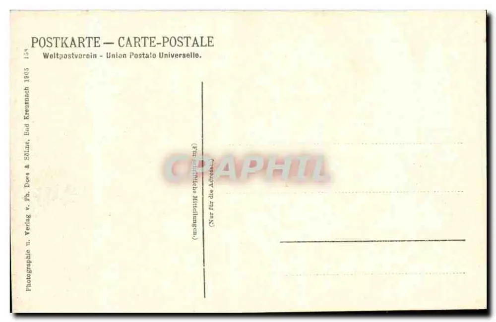 Bad Münster a. St. — Teil der Nahe — Weltpostverein 1903 - Rückseite