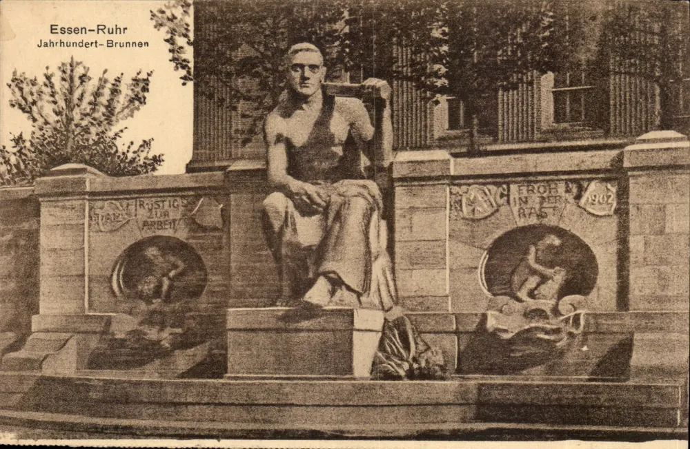 Essen-Ruhr — Jahrhundert-Brunnen — 1902 - Vorderseite