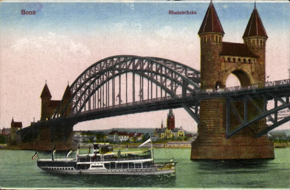 Bonn — Rheinbrücke (Rheinbrücke) — unbekannter Verleger, Seriennummer 17 - Vorderseite