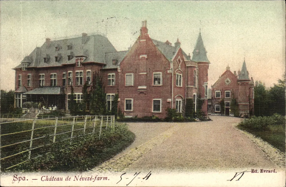 Spa — Schloss Névezé-farm — Verlag: Evrard, Nr. VII - Vorderseite