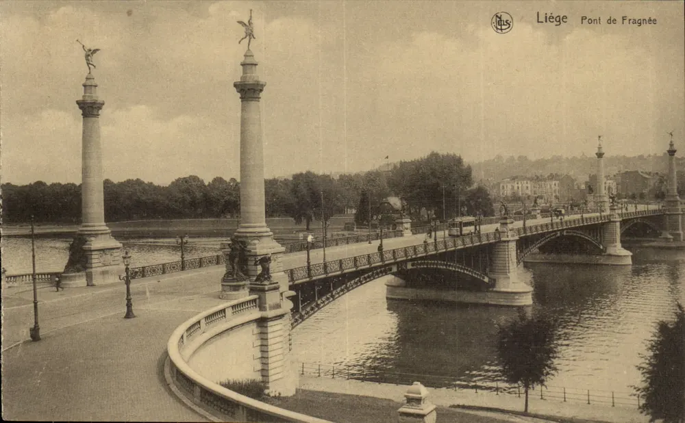 Liège Brücke von Fragnée — Ansicht der Brücke über die Maas — Verleger Nels - Vorderseite