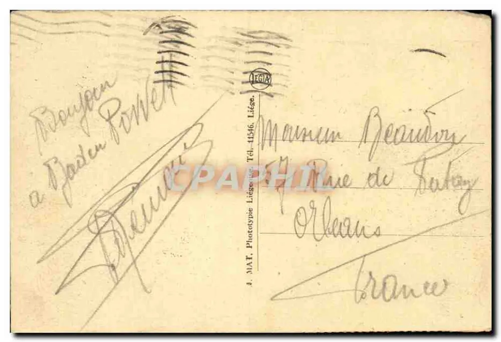 Liège — Eingang zum Boulevard de la Sauvenière — Verlag LEGIA, Seriennummer 41546 - Rückseite