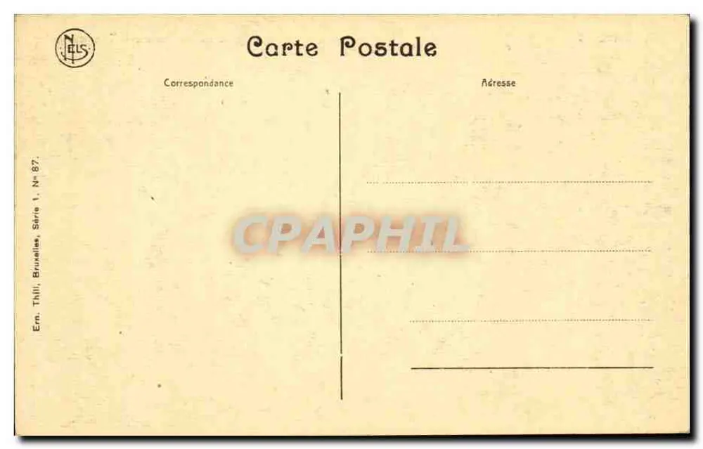 Monumentale Arcaden des Cinquantenaire — Brüssel — Verlag Nels, Serie 1, Nr. 87 - Rückseite