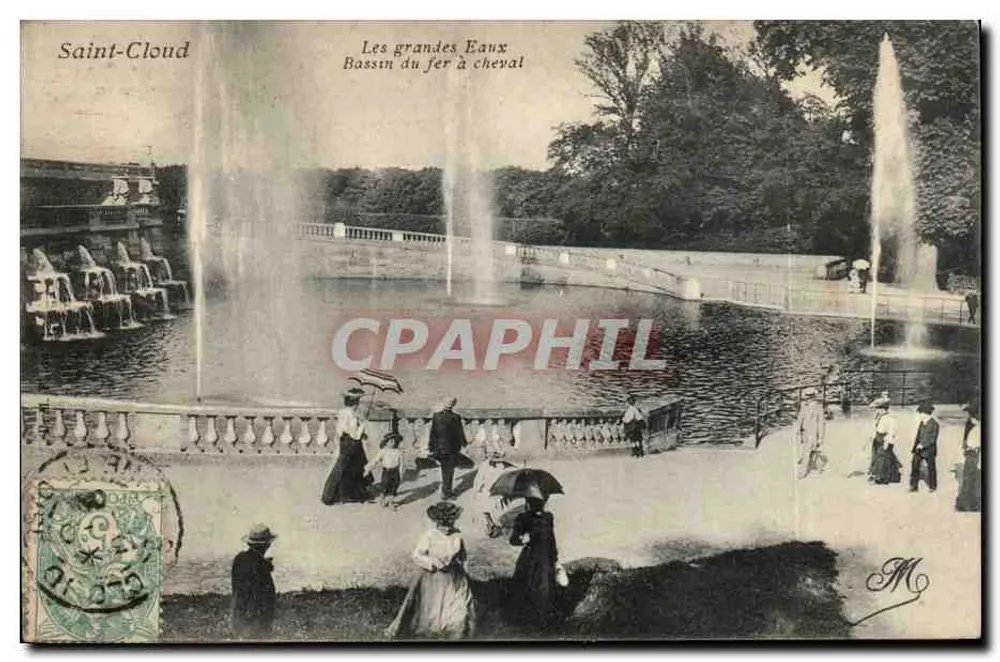 Saint-Cloud — Die Großen Wasser, Bassin des Pferdehufes — M. (Verlag) - Vorderseite