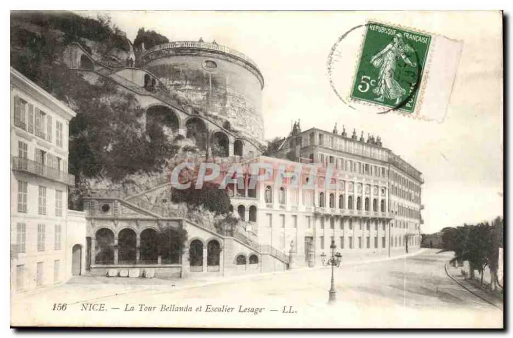 Nizza — De Tour Bellanda en Traptoorts Lesage — LL. n°156 - Voorkant