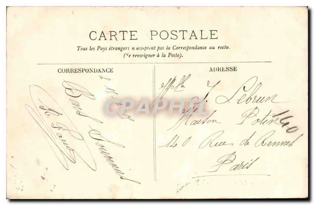 LYON — A Estátua de Carnot — LL. - Verso