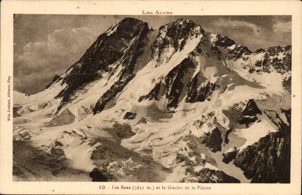 Die Bans (3651 m.) und der Pilatte-Gletscher — Die Alpen — Verlag Ville Joubert, Gap, Nr. 10 - Vorderseite