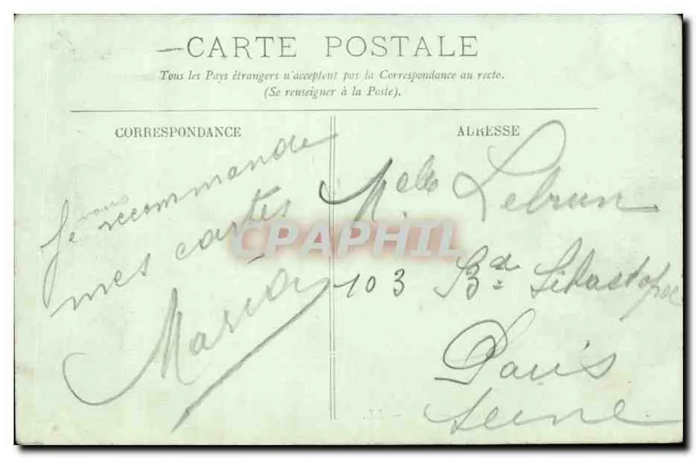 Le Tréport — O Ponte Giratória — LL. n°20 - Verso