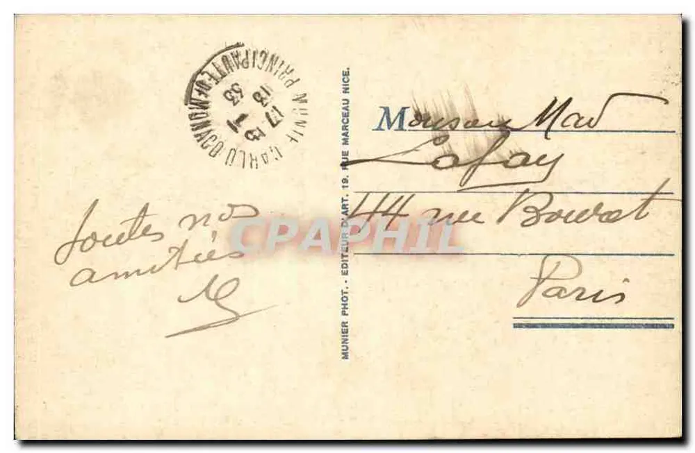 Monte-Carlo — Das Casino und die Gärten — R. M. n°203 - Rückseite