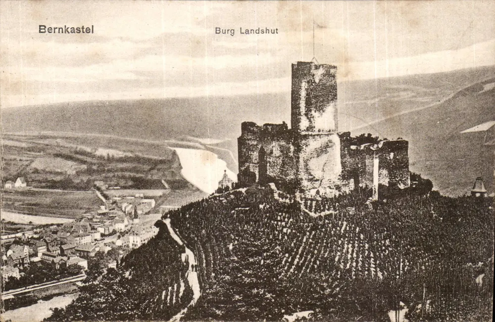 Bernkastel — Ansicht der Burg Landshut — unbekannter Verlag - Vorderseite