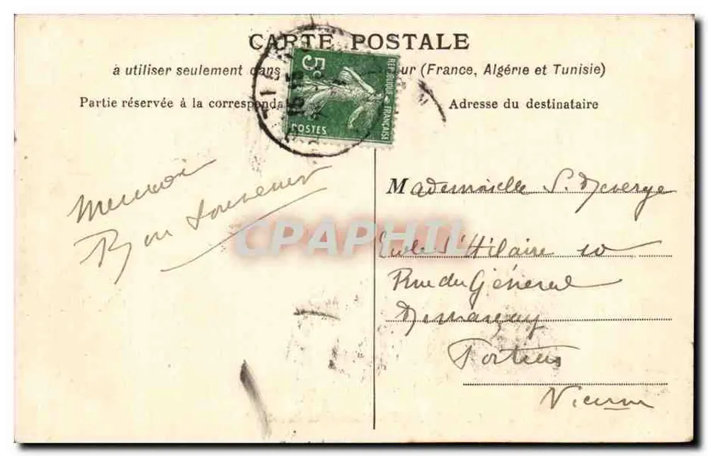 As Garças no Ponte La Feuillée — Lyon — S.F. n°56 - Verso