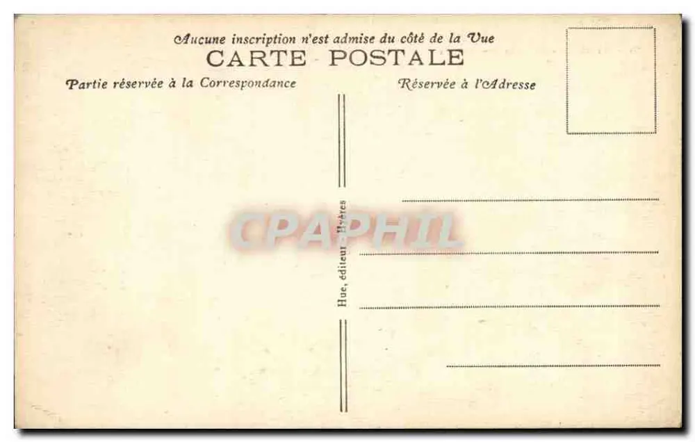 Hyères - Le Mont des Oiseaux — vista da villa — editor Hue, Hyères, n° 66 - Verso