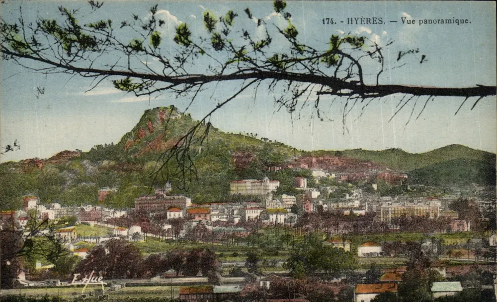 Hyères — Vista panorâmica — E. Hue, n° 174 - Frente