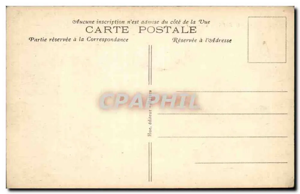 Hyères — Avenida da Bélgica — Hue, editor n°40 - Verso