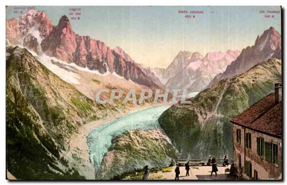 Ansicht der Alpen - Jorasses-Gebirge - Mégeve — Verleger nicht sichtbar - Vorderseite