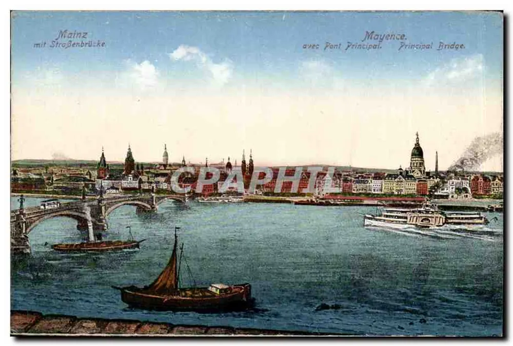 Mainz — Mainbrücke — Verlag K.S.M. Nr. 600 - Vorderseite