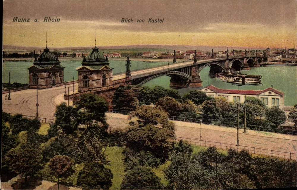 Mainz a. Rhein — Blick von Kastel — Cramer Konstant, Zeichnung Nr. 193779 - Vorderseite