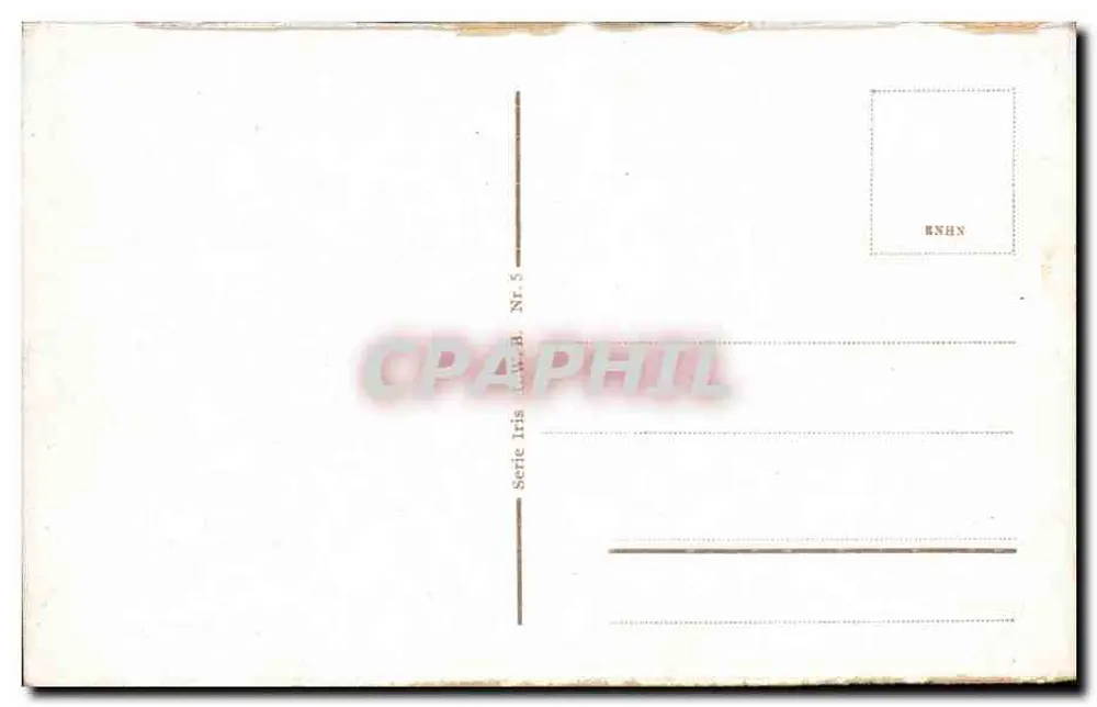 Duisburg - Kaiser Wilhelm-Denkmal mit Wasserturm auf dem Kaiserberg — Verlag Iris, Serie B, Nr. 5 - Rückseite